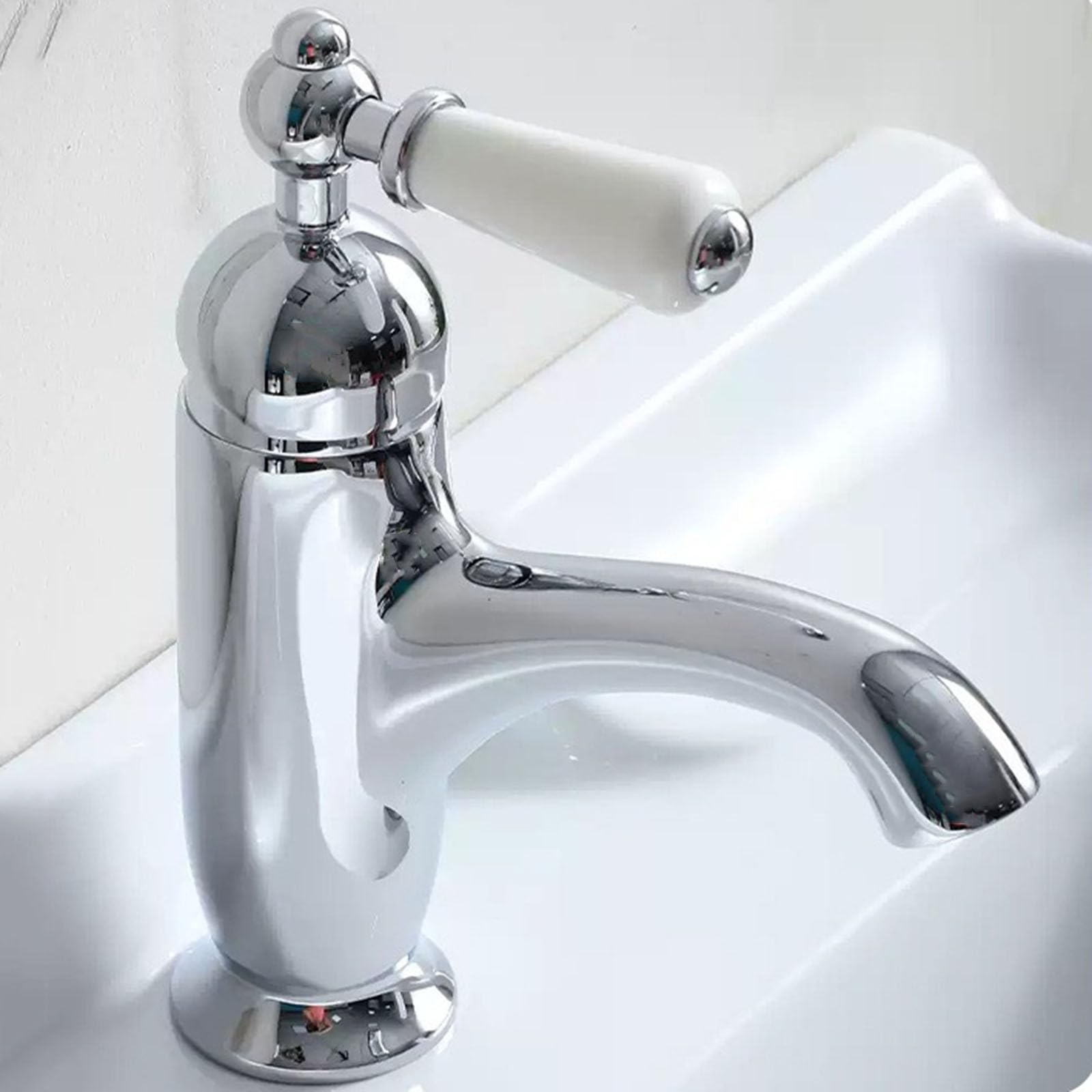 Grifos para Lavabo de baño, Estilo Vintage, de latón, Monomando, Agua fría y Caliente, cromados.