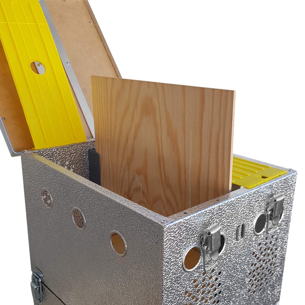 Breker Aluminium Transportbox für Kleintiere – 6 Abteile – Transportkorb mit Einzelverschlüssen – leichte & stabile Tiertransportkiste für Kaninchen, Nagetiere & Geflügel – hygienisch & robust