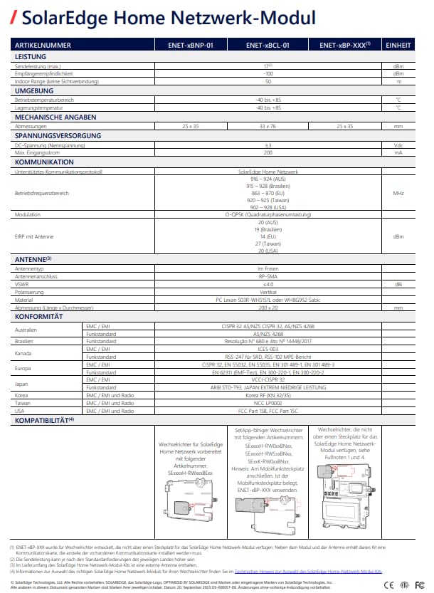 Solar Edge ENERGY NET CONNECTION ENET-HBNP-01 (0% MwST. nach §12 Abs. 3 UStG)