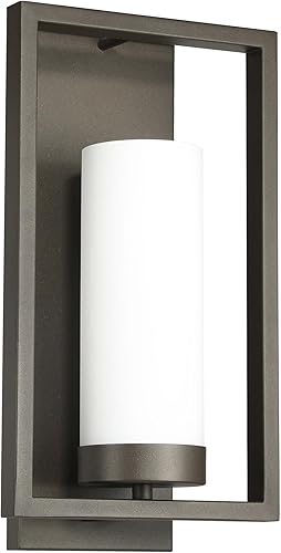 Miniatura 2 de XiNBEi Lighting XB-W1143-GDB - Aplique de pared moderno de bronce oscuro con pantalla de cristal, para interiores, baño, tocador, lámpara de pared