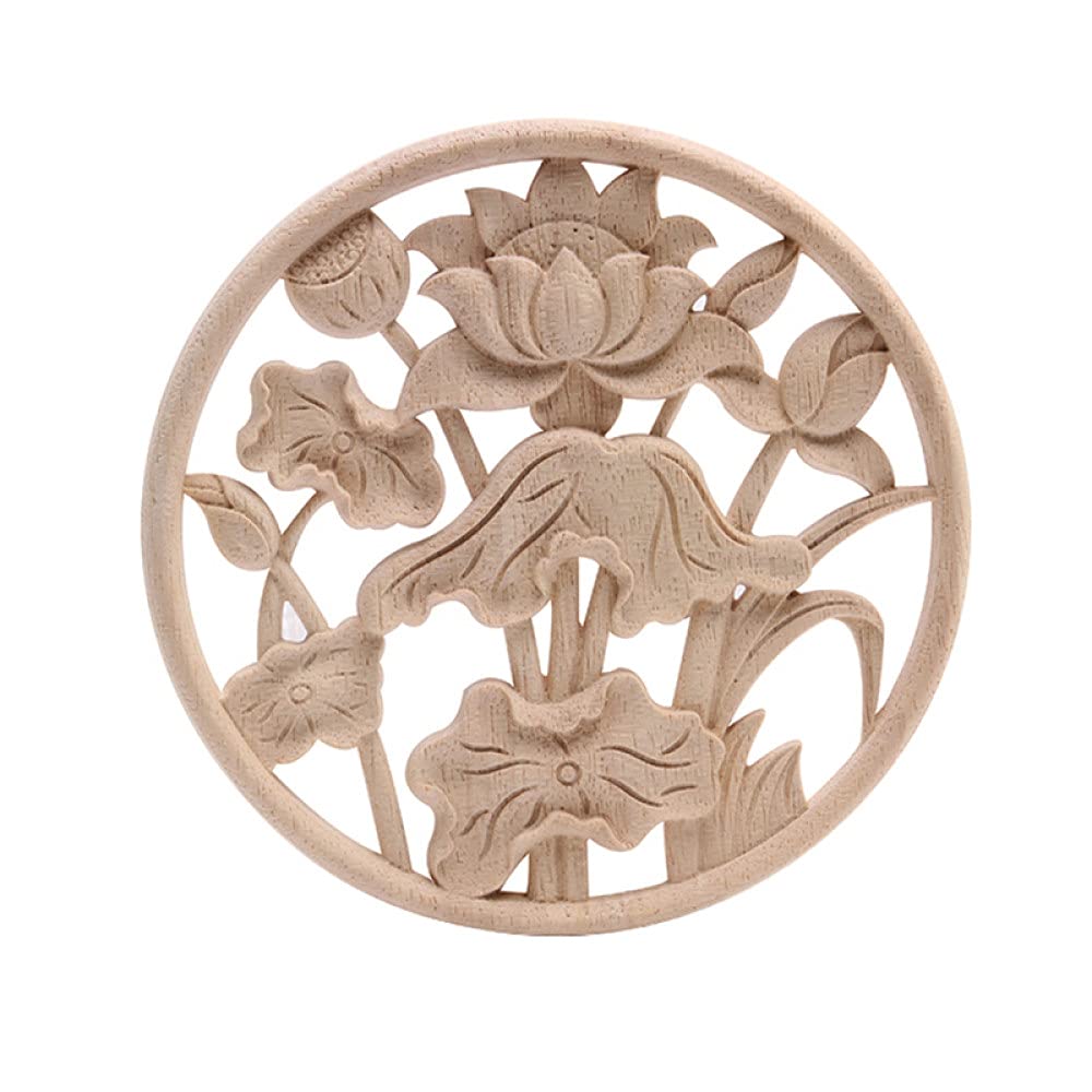 Figurines ovale cabinet en bois ornemental pour angle et grand mur