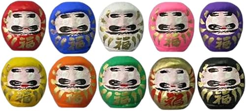 Daruma Fortune Dolls (1.9 in, juego de 10, fabricadas en Japón)