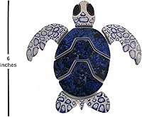 Vista 7 de Aquatic Custom Tile Blue Sea Turtle Group - Mosaico de piscina de porcelana
