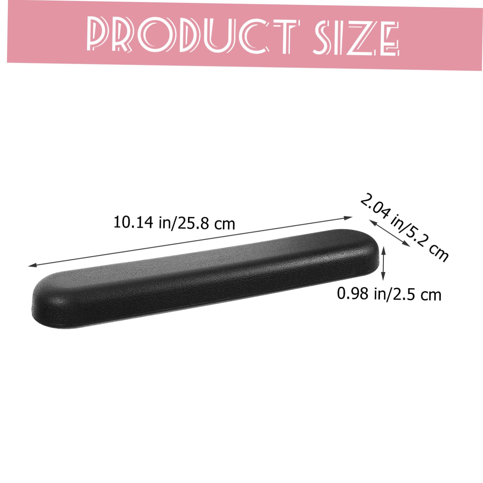 DOITOOL 4 Pares pilates auto cesta Par de reposabrazos Accesorios para discapacitados almohadillas para reposabrazos de silla de ruedas reposabrazos para silla de ruedas plastico abs Black