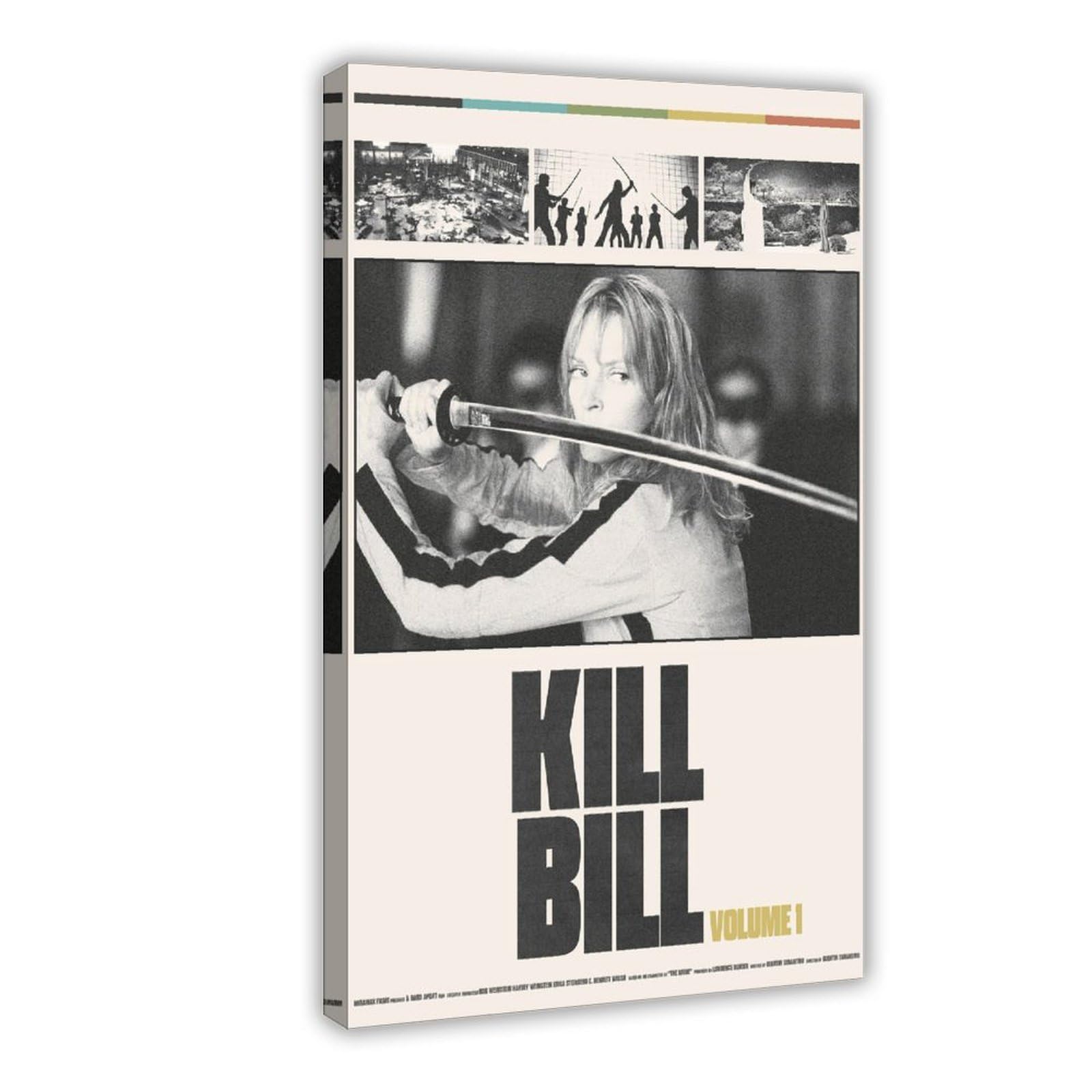 Sfqqe Kill Bill Volume 1 Movie Poster Kill Bill Volume 1 Film Poster Canvas Poster Wall Art Decor Print Picture Paintings For Living Room Bedroom Decoration 08X12inch(20X30cm)