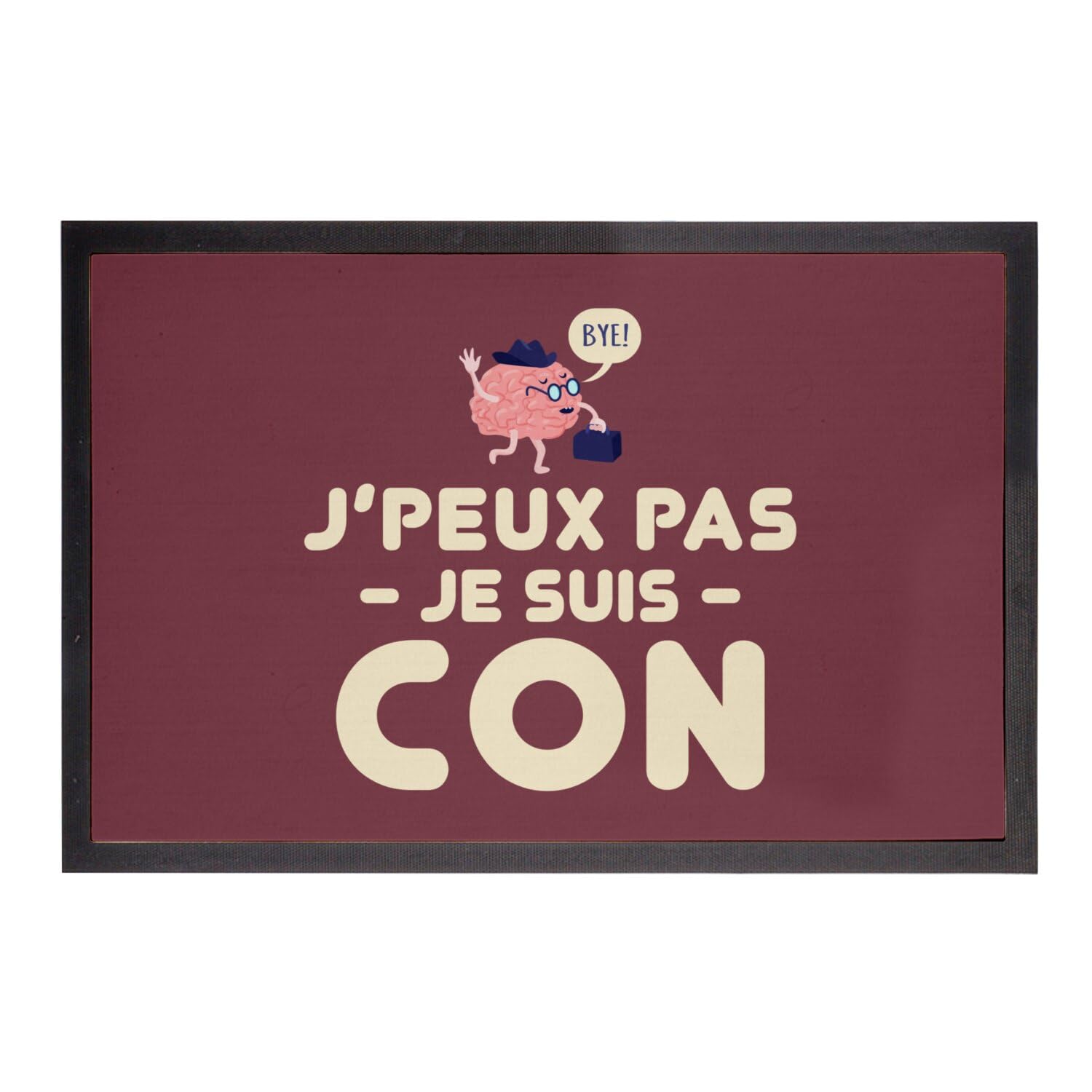 Paillasson Rouge J'Peux Pas cadeau insolite crémaillère tapis blague