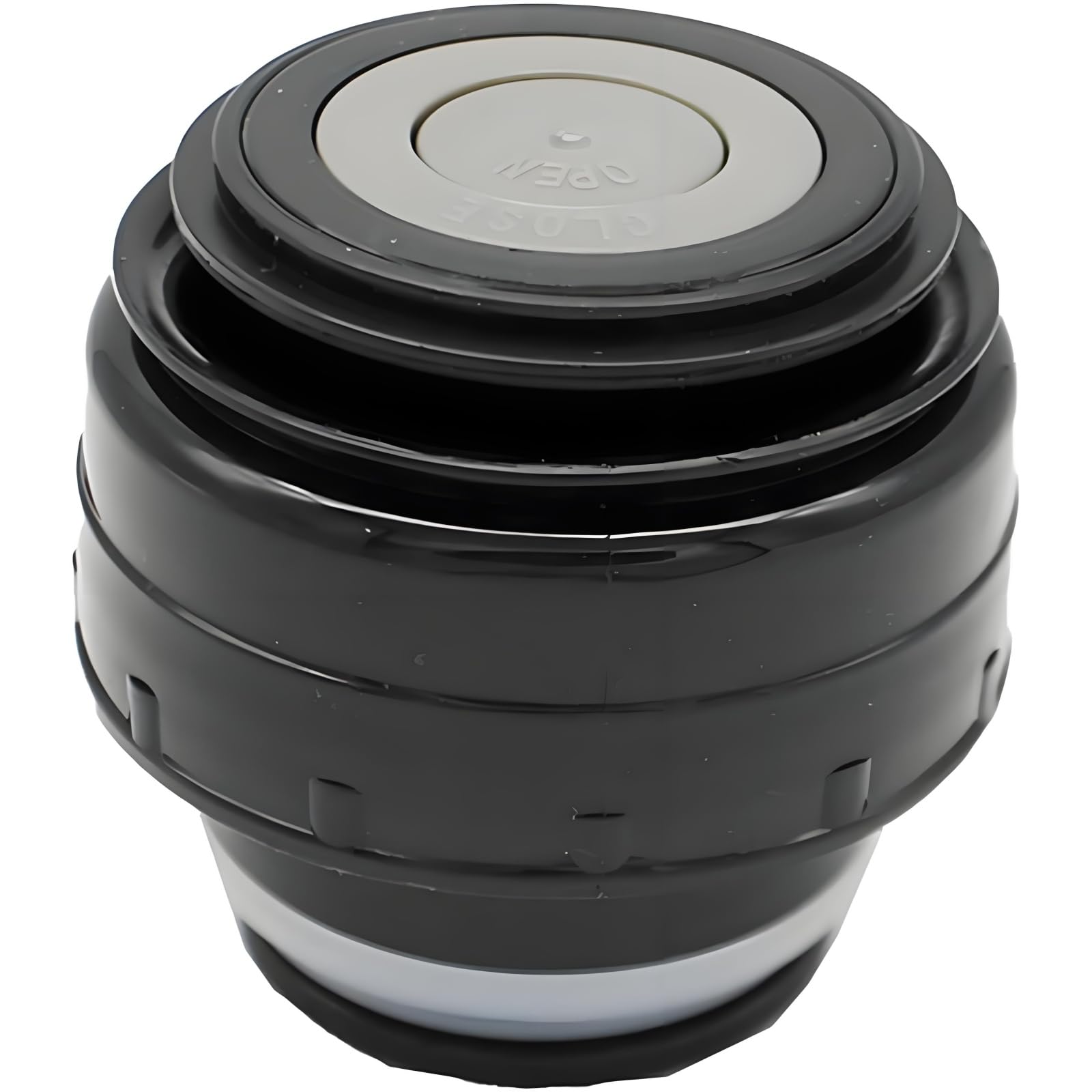 1 tappo per borraccia in acciaio inox da 5,2 cm, coperchio isolante universale per thermos e bottiglie sportive, nero (isolamento sottovuoto, lavabile in lavastoviglie)