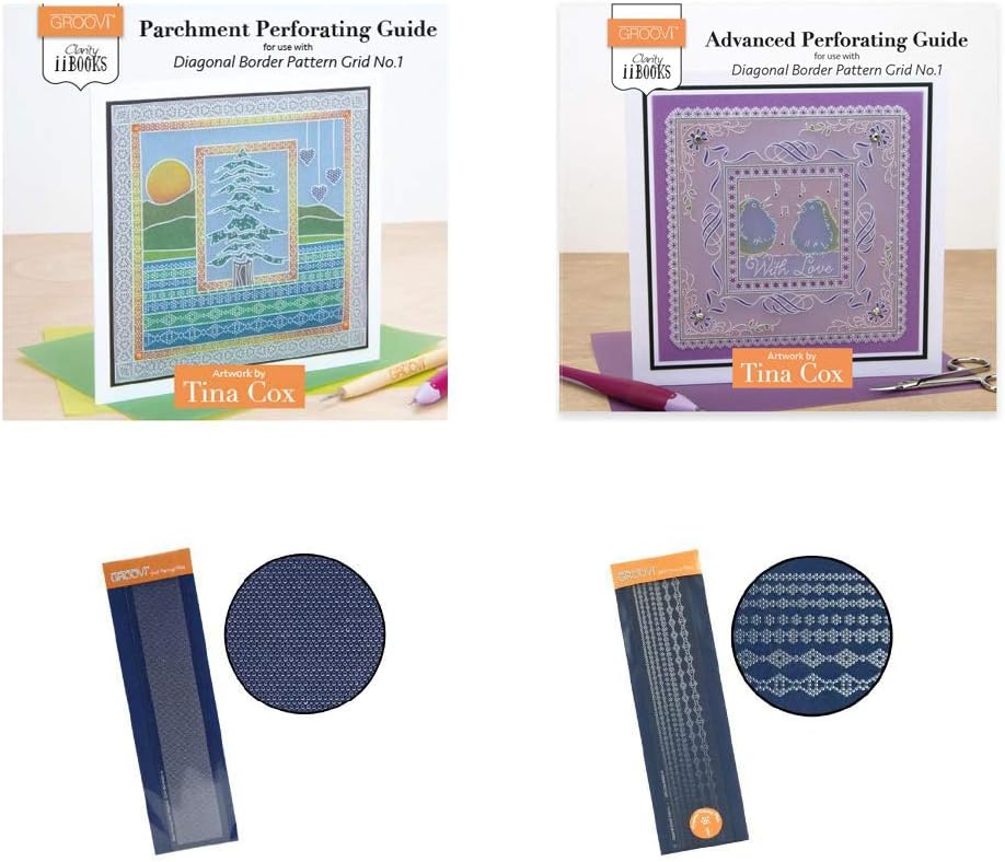 Tina's Diagonal Basic & Pattern Border Grid with Beginner & Advanced ii Books