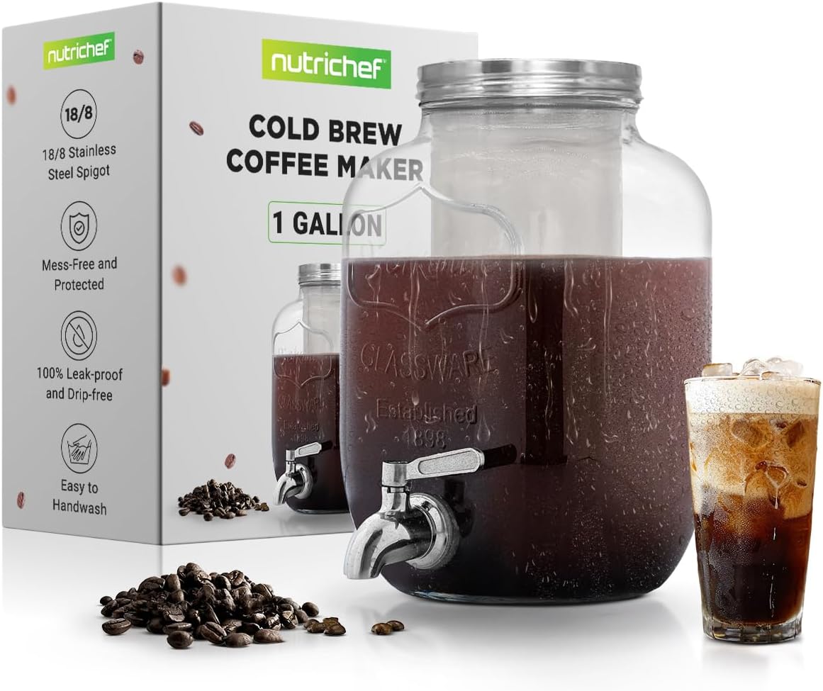 Amazon.com: County Line Kitchen Cold Brew Coffee Maker, Mason Jar ...