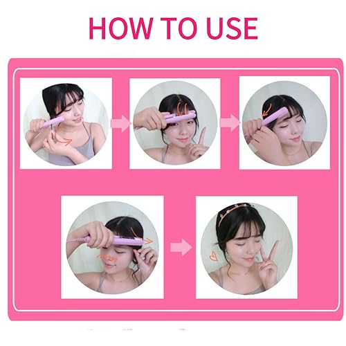 Miniatura 9 de Mini rizador, mini rizador de doble propósito, mini alisador, 2 en 1 de cerámica de hierro plano turmalina, rizador de calefacción de belleza,