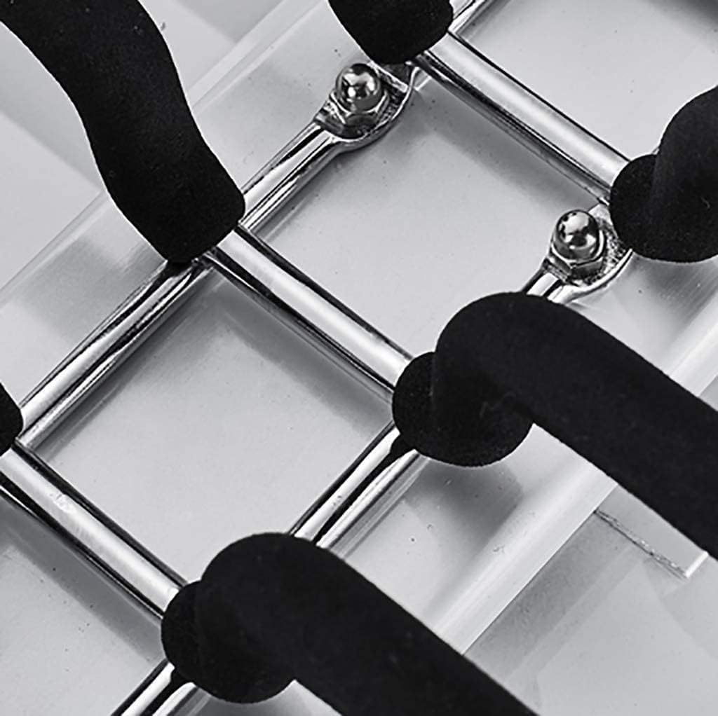 Heavy Duty Hanger Push-Pull Pants Rack for Wardrobe,Storage Rack for 18 Trousers,Black Flocking Hanging Rod