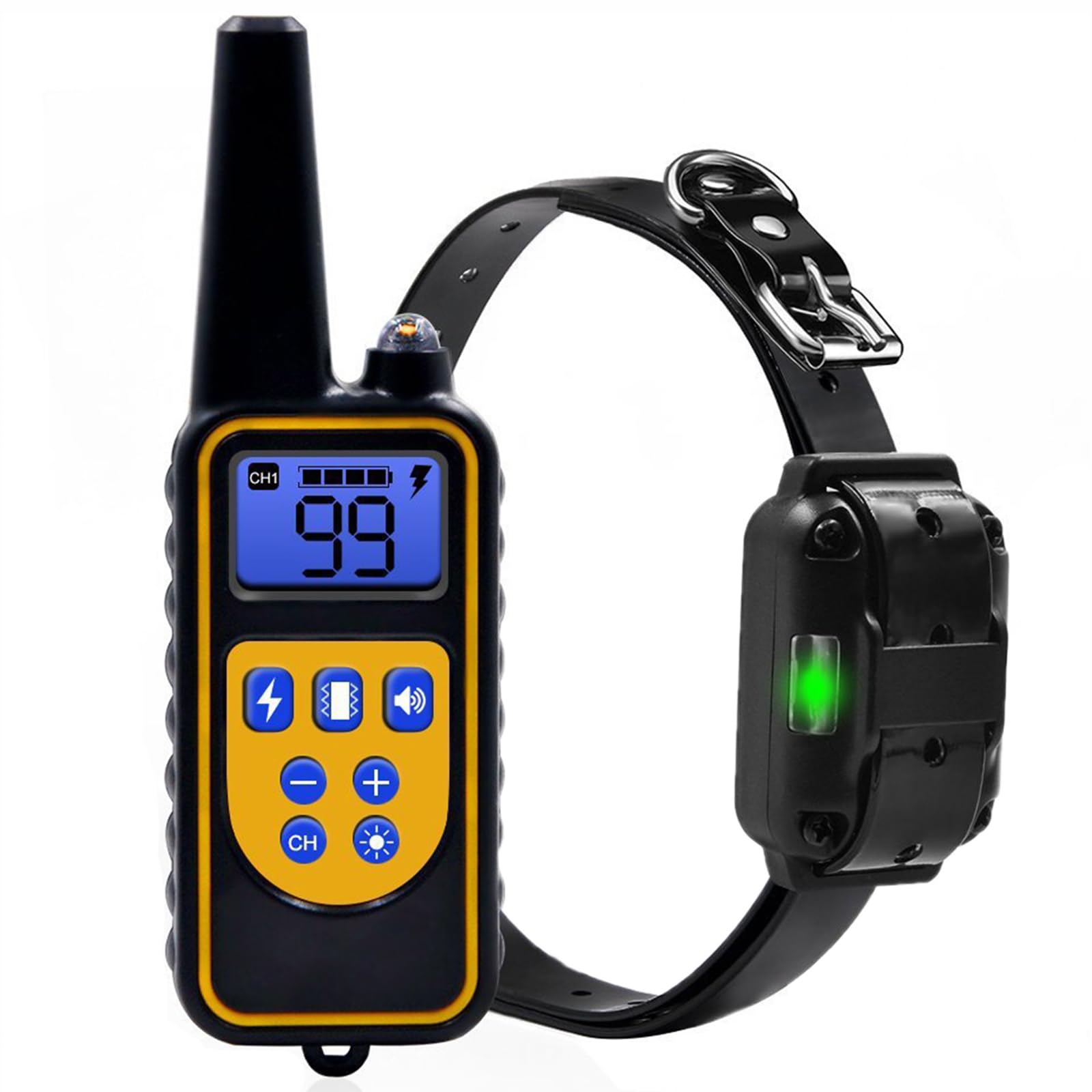Collier de Dressage pour Chien, Rechargeable et étanche jusqu'à 800 m, avec écran LCD