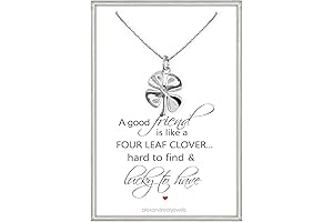 Sterling Silver Four Leaf Clover Necklace for Women