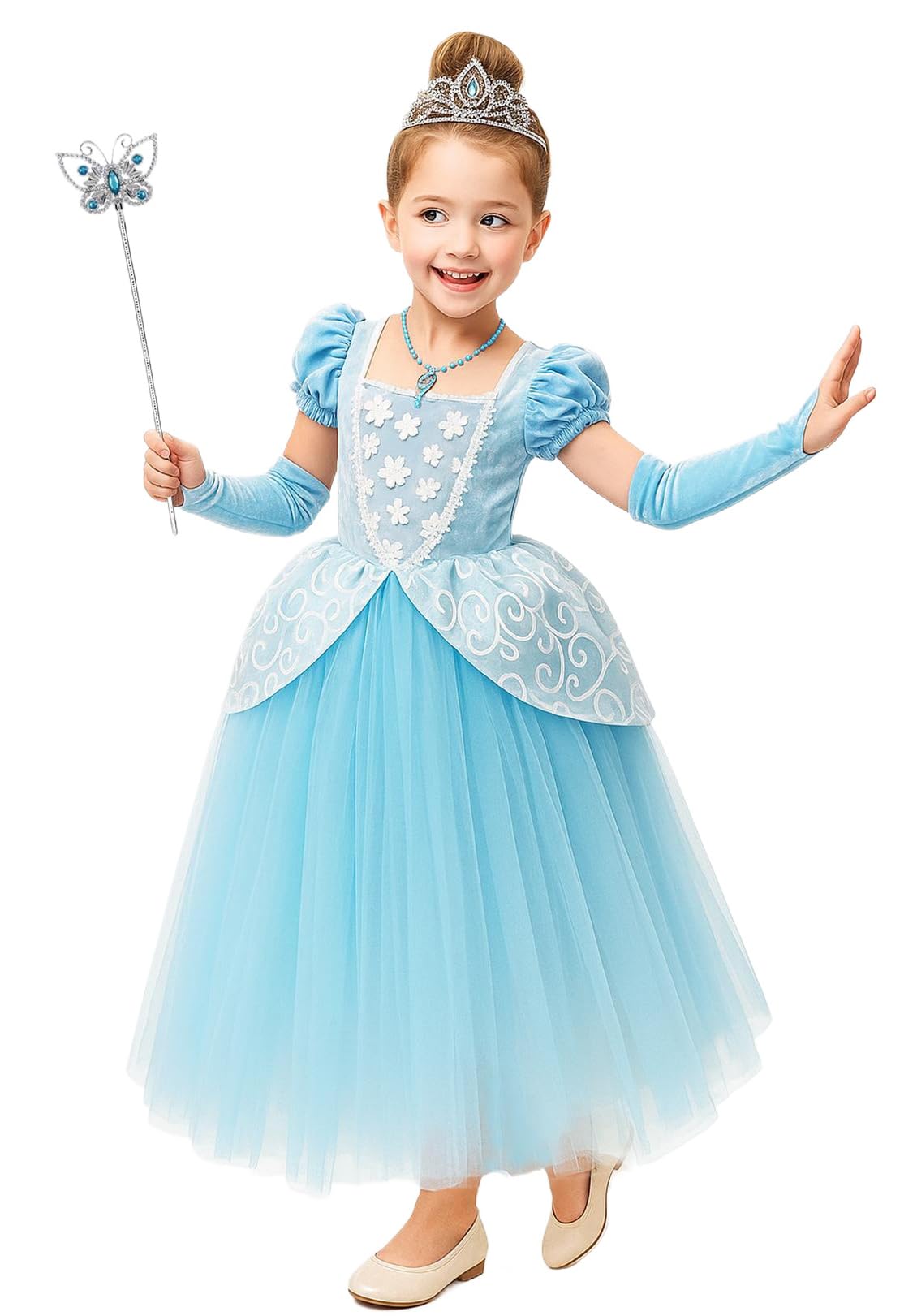 Cinderella Kostüm Kleid Für Kinder Mädchen Princess Kostüm Halloween Fancy Party Dress up Outfit Cosplay Kleider