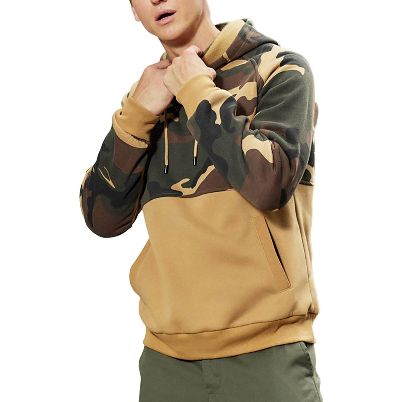 Pull épais en coton doux style camouflage avec coupe décontractée homme - 7