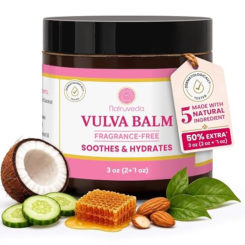 Natruveda Fragrance Free Vulva Balm Moisturizer for Women