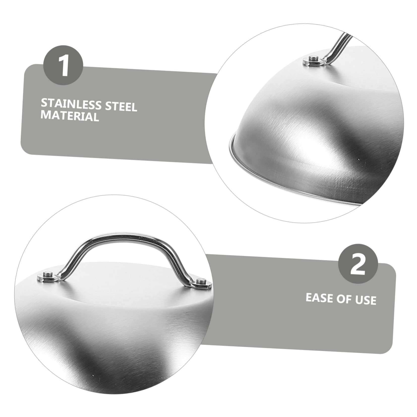 POPETPOP Kit Accessori Coperchio in Acciaio Inossidabile con Pressa per Grigliate Outdoor e BBQ