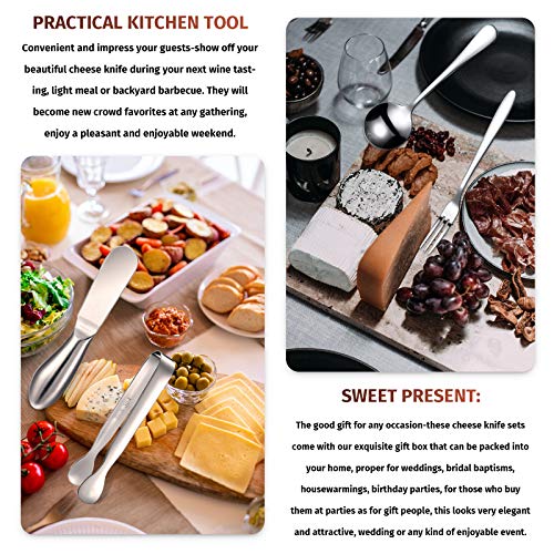 14 Pieces Charcuterie Board Accessories Cheese Spreader Knives Set Stainless Steel Charcuterie