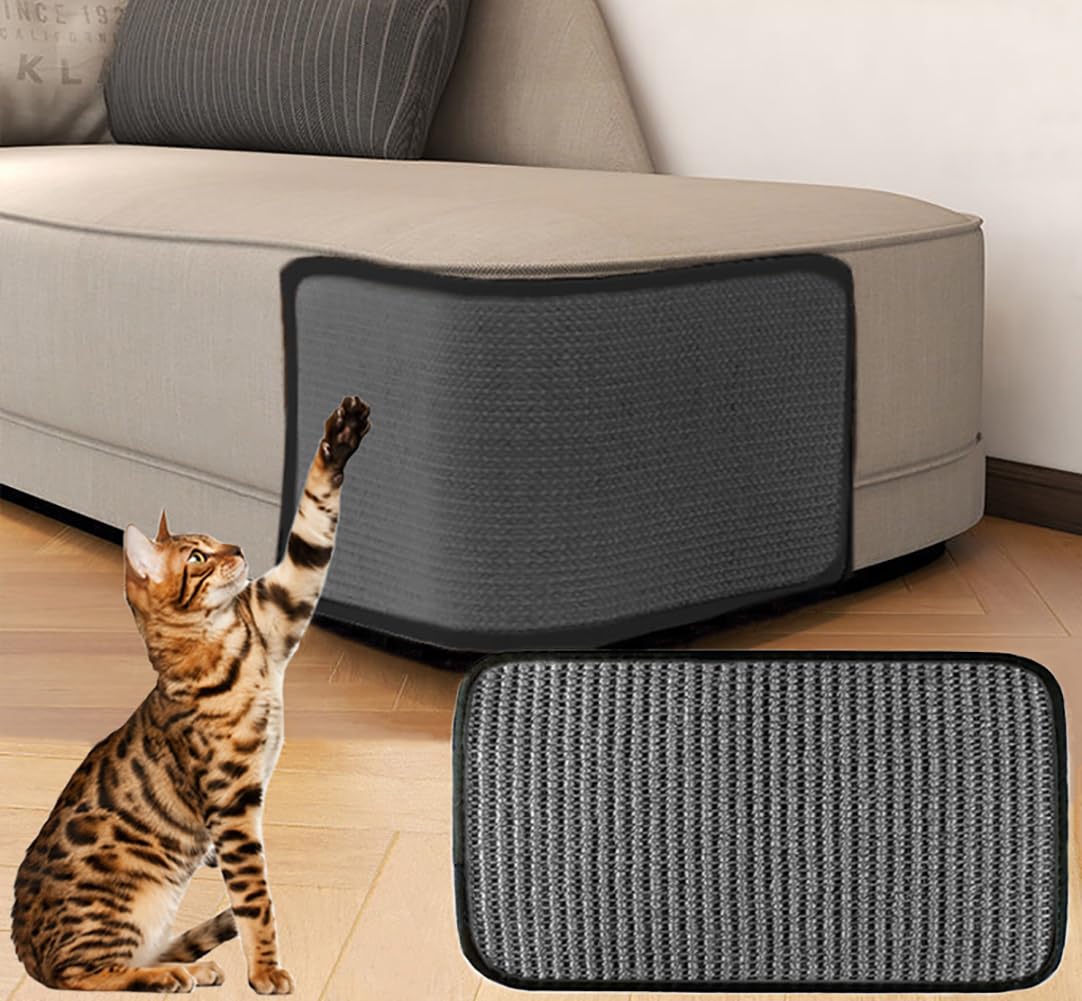 Natural Sisal Cat Scratching Pad & Mat - Protect Furniture & Sofa - Cat Scratcher Board & Couch Cover Guard