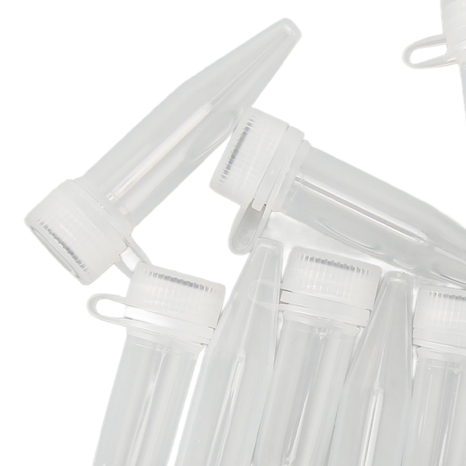 500 tubos de microcentrífuga, tubo de centrífuga de 1,5 ml con tapa a presión, suministros de laboratorio de polipropileno transparente, tubos de alta pureza para experimentos de (Fondo puntiagudo)
