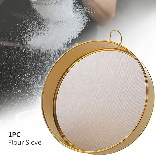 Miniatura 5 de Tamiz de harina de acero inoxidable - Malla fina, malla 80, redondo profesional duradero (plata)