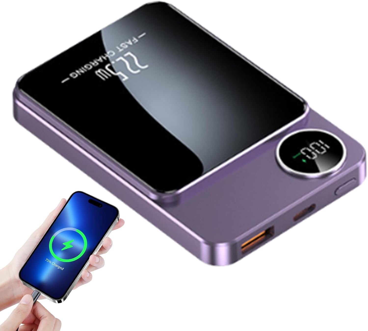 Caricabatterie wireless | Banca di ricarica rapida magnetica | Caricabatterie da viaggio da 20000 mAh per più dispositivi | per cellulari, auricolari, tablet, laptop, Smart Watch, scrivania, posto