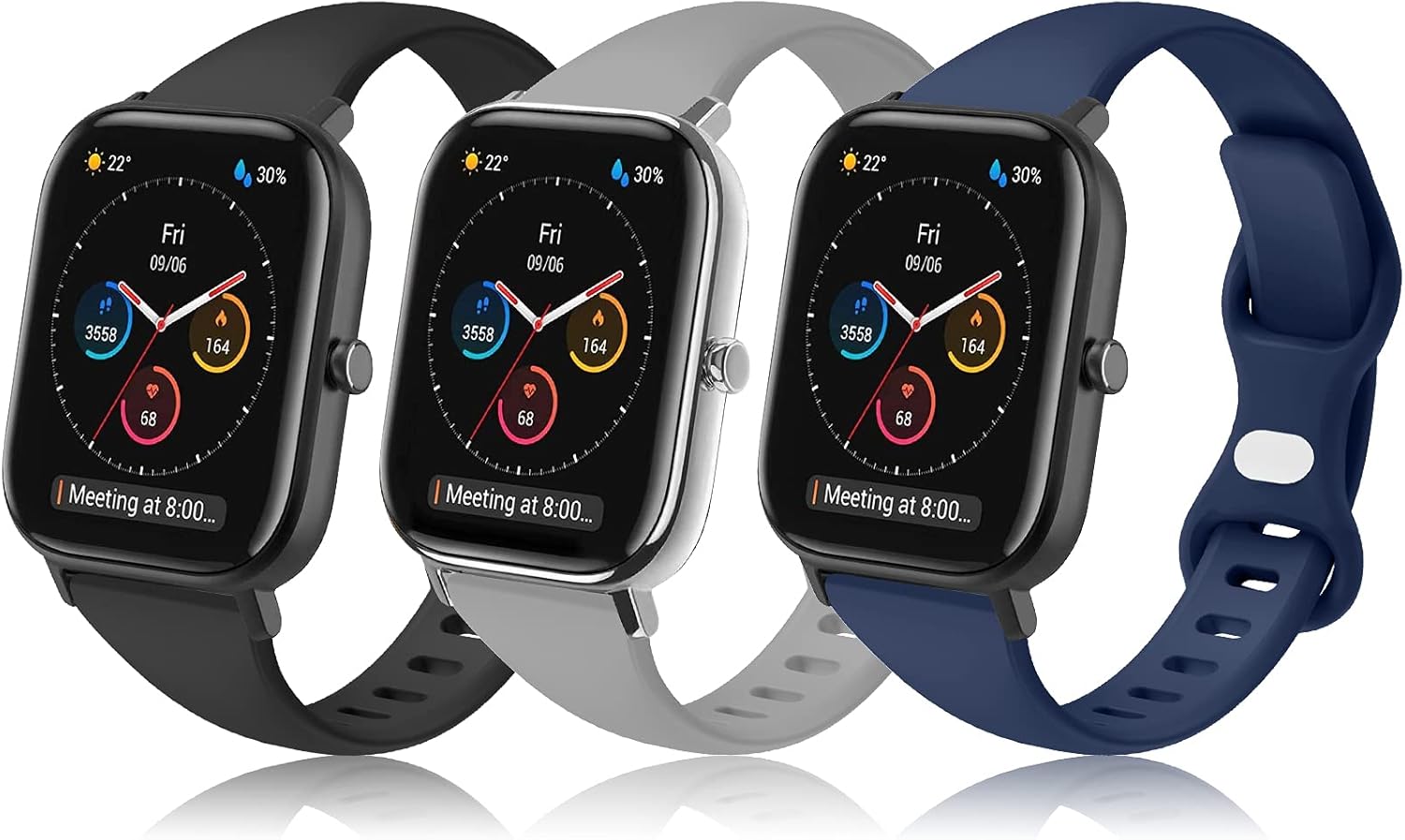 Correa para Amazfit GTS Pulsera, Hatolove 20mm Silicona Suave Reemplazar Banda Pulsera para Amazfit GTR 42mm/Amazfit GTS/GTS 2/2 Mini/2e/Amazfit Bip/Bip Lite/Bip U/Bip S/Bip U Pro/Galaxy Watch Active