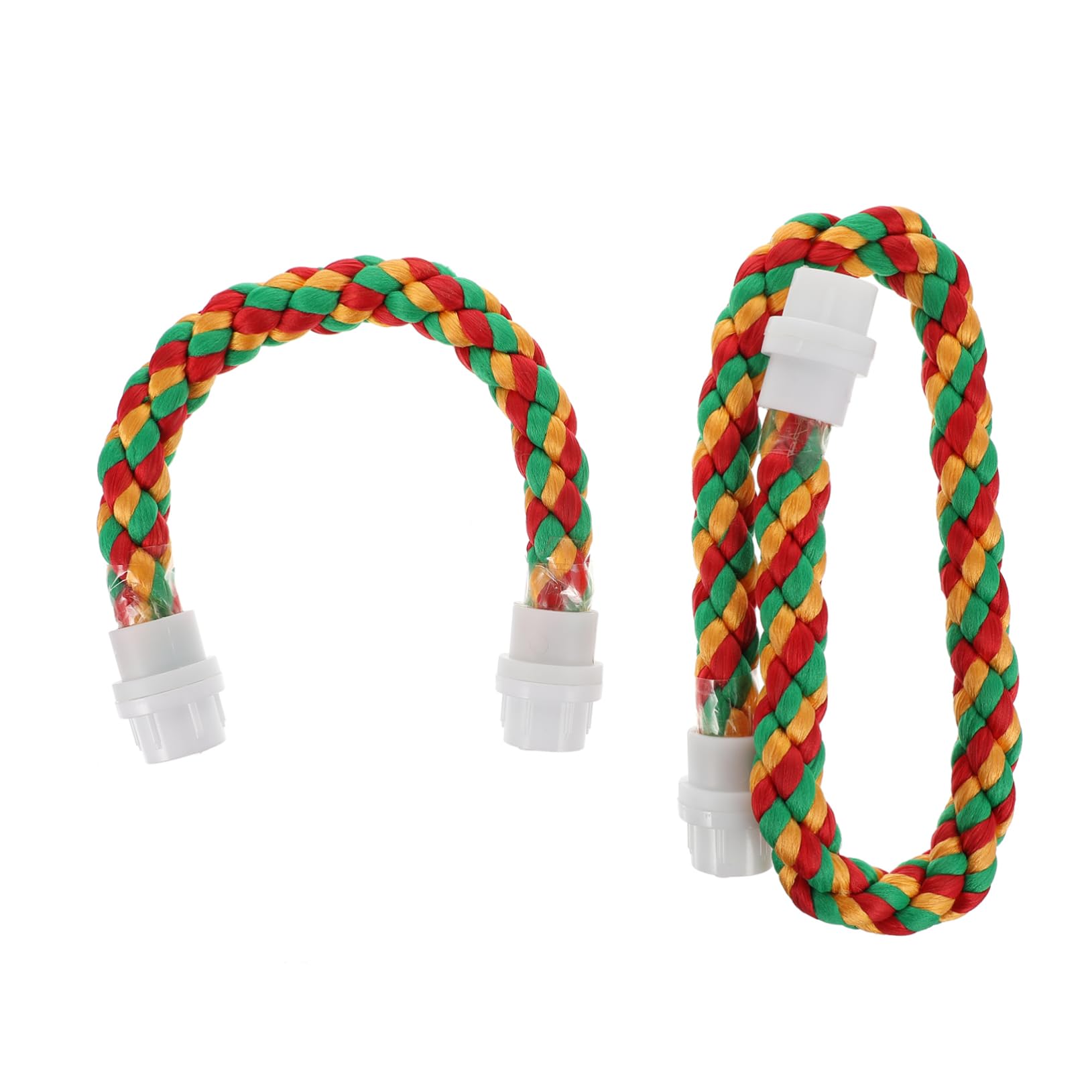 Abaodam 2 PCS Bird Rope Perch Flexible Chewing Climbing for Parrots Sturdy Paw Grinding Stand for Birds Multi Purpose