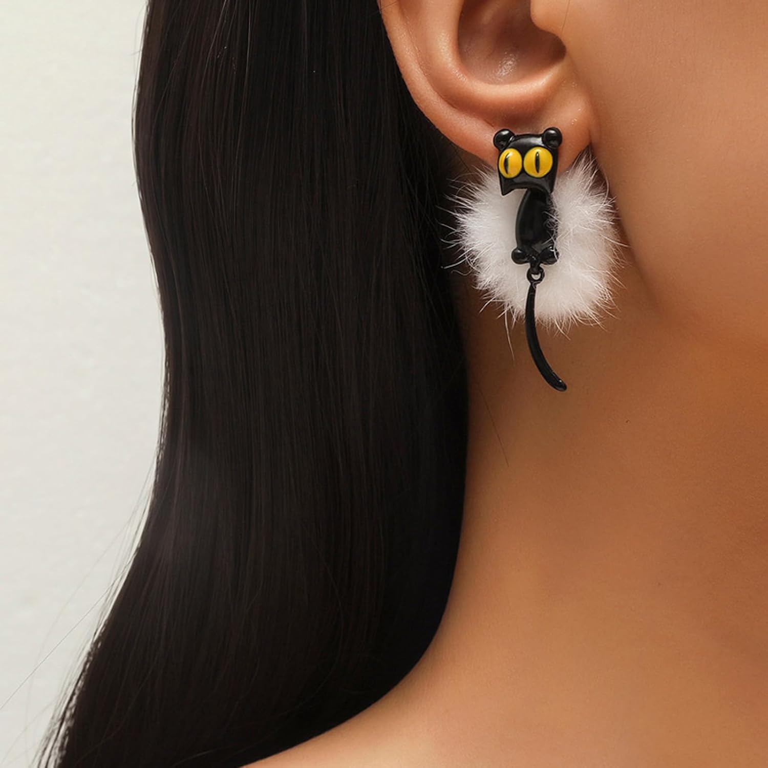 Adorable Cat Earrings Gothic Earrings for Women Cute Black Cat Paw Stud Earring Hypoallergenic Halloween Earring Trendy Jewelry Gifts Womens Halloween Costumes 2026 - Image 2