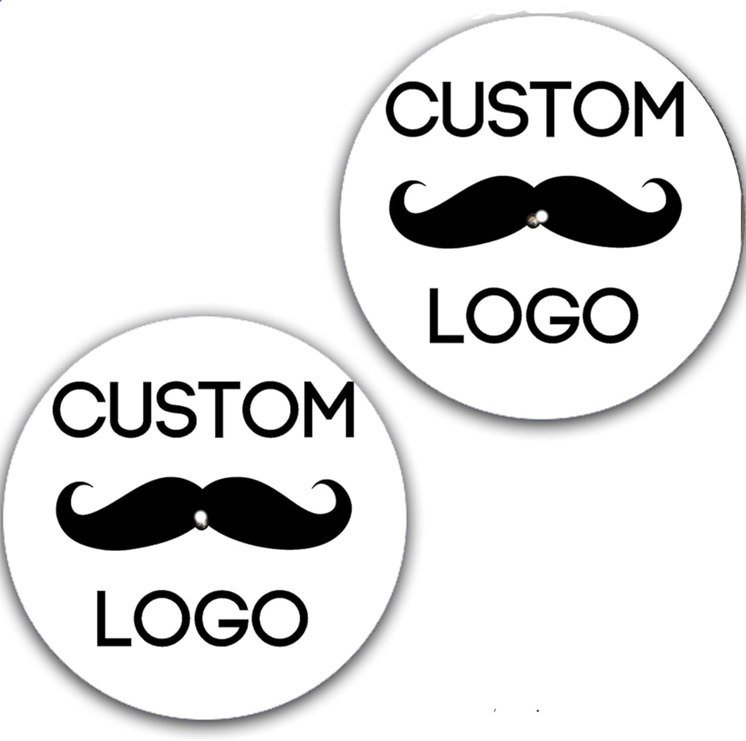 DJ One Pair DJ Custom LOGO x2 Scratch Pads 1200 Vinyl Memorabilia 12" inch Slip Mat Turntable Slipmat DJ Platter Pad x2