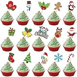 30 Pcs Christmas Cupcake Toppers Toothpicks Picks Flags, Cupcake Decorating Kit, 2022 Happy New Year