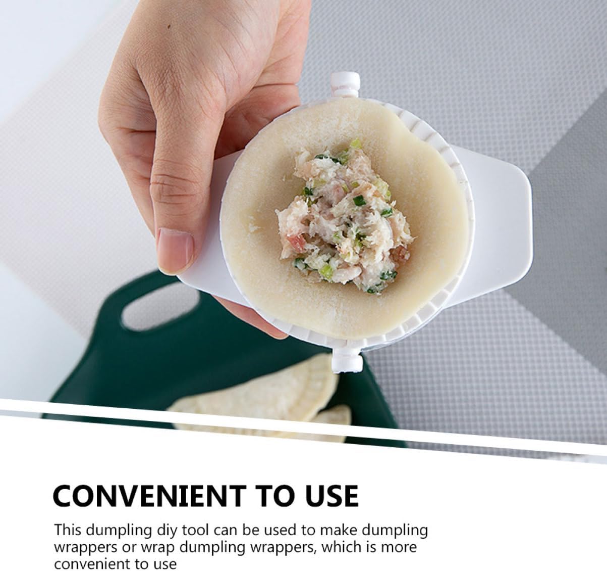 3pcs Manual Dumpling Maker Xmas PP Non-slip Dough Presser for Kitchen