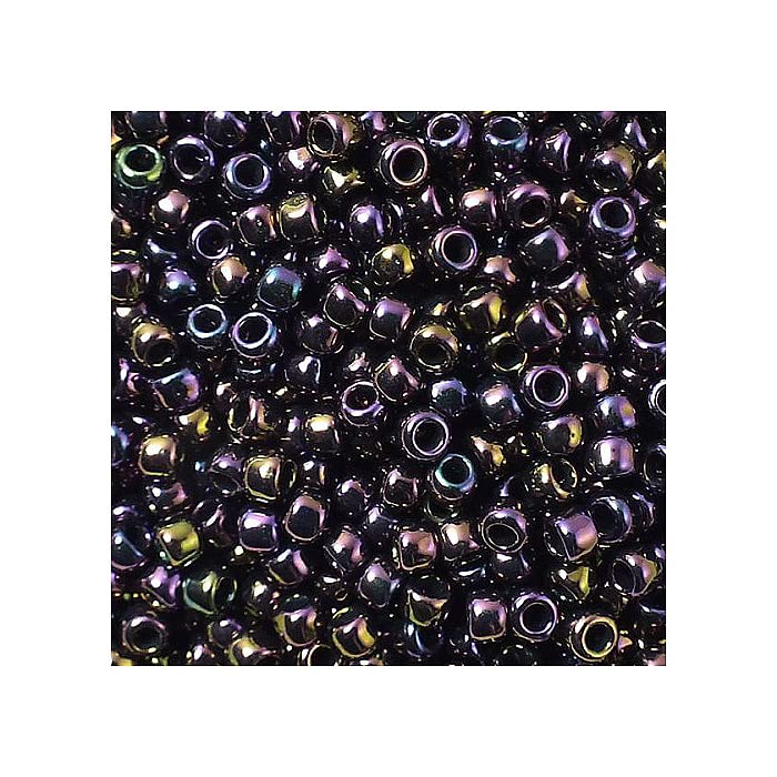 10 g TOHO Round Seed Beads Rocailles, Size 8/0, Matte Color Iris Purple (# 615), Japan, Glass — image 1