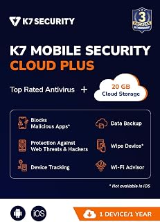 K7 Mobile Security with 20 GB cloud storage |1 User 1 Year| Email Delivery-No CD Price In India