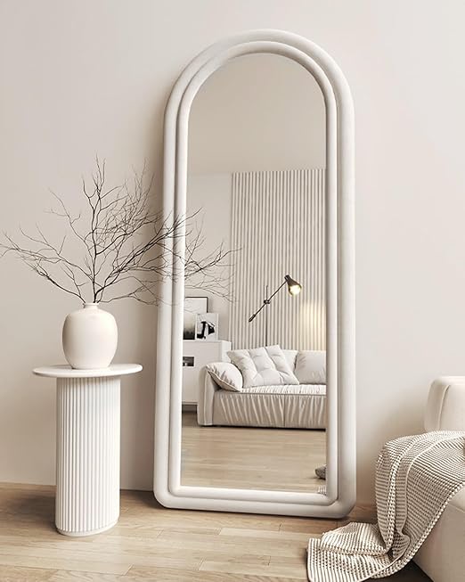 Otlsh Floor Mirror, Arched Full Length Mirror with Stand