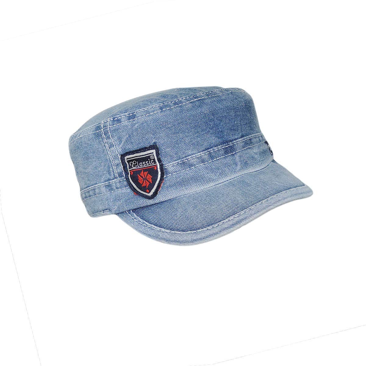 Plain Baseball caps for Men and Women | Denim Cotton Hats for Men | Unisex Denim Military Caps for Men Women Classic Cotton Jeans Franky Cap Free Size with Adjustable Strap
