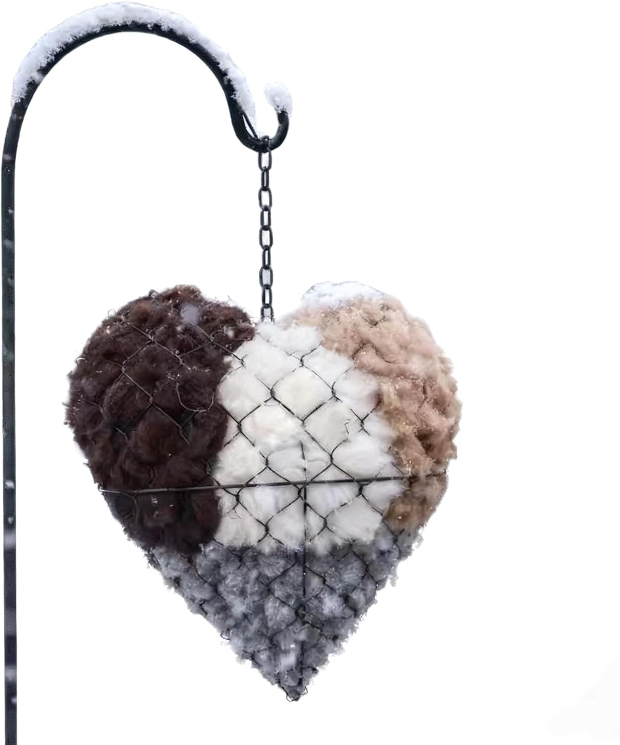 A Heart-Shaped Bird's nest, Filled with Stuffing Inside. Two containers.