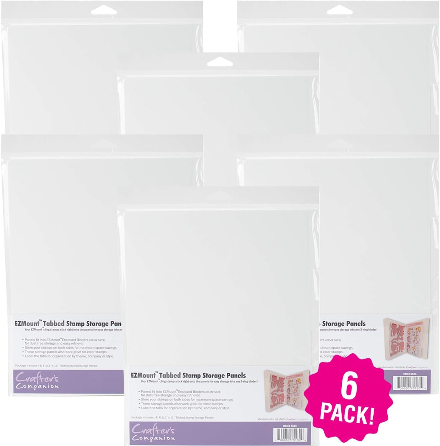 EZ Mount EZMount 8.5"x11" Tabbed Stamp Storage Panels 4