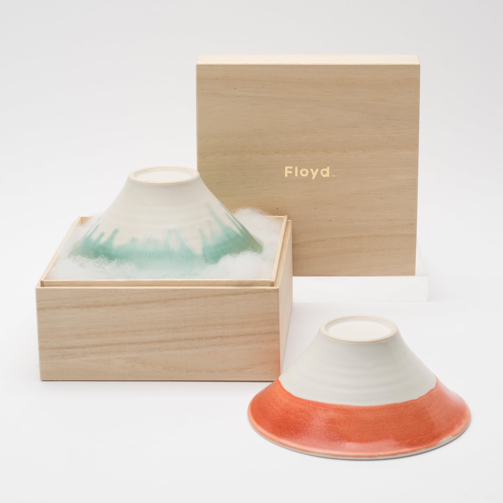 新品未使用フロイド FLOYD 夫婦茶碗 ご飯茶碗 セット 一富士ニ鷹 Floyd 富士箱 一富士 二鷹 三茄子 FUJI BAKO FORTUNE DREAM FG01