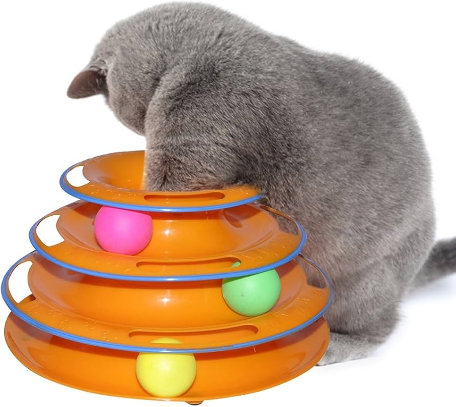Amazon | Etopfashion 円盤 3層タワー 回転 ボール 猫のおもちゃ Amazon | Etopfashion 円盤 3層タワー 回転 ボール 猫のおもちゃ