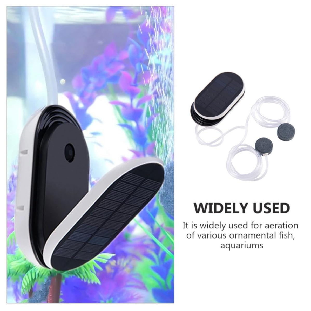 Gadpiparty Tragbare Solare Sauerstoffpumpe für Aquarium und Gartenteich mit 3600mah Lithiumbatterie Kunststoffgehäuse Kleine Größe und Hohe Sauerstoffzufuhr für Fische