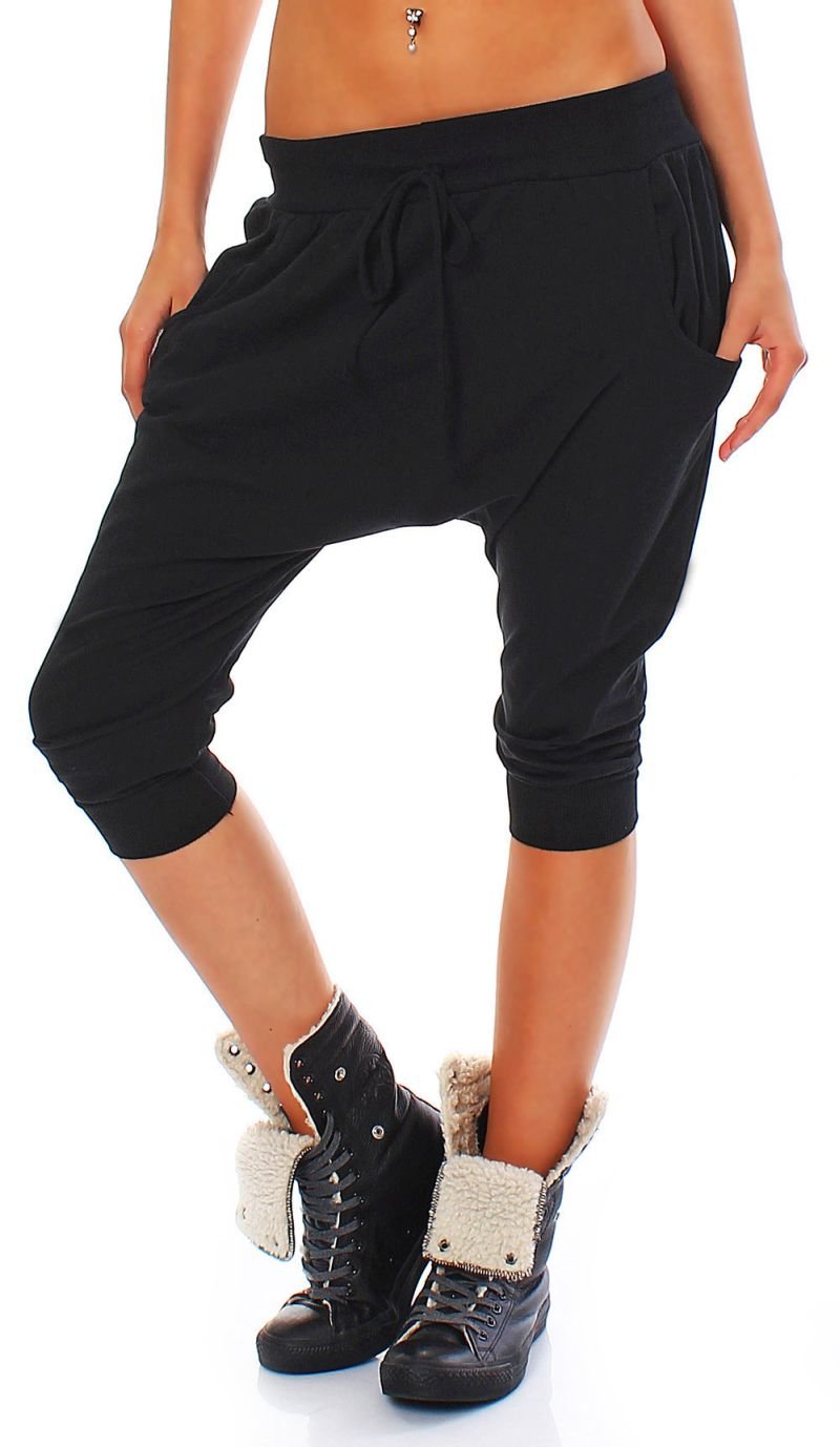 Malito Corto Baggy pantalón Verano Harem Boyfriend Aladin Yoga 20026 Mujer Talla Única