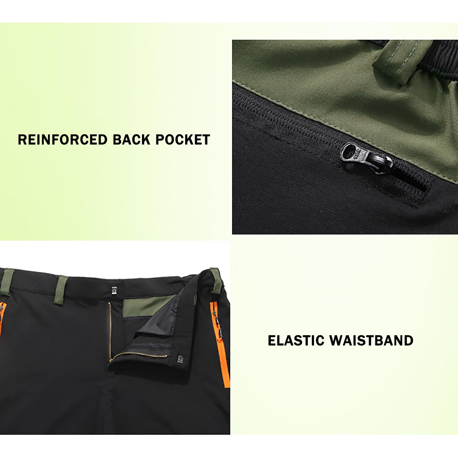 Pantalones de Senderismo Trekking para Hombre Impermeables a Prueba de Viento para Exteriores Pantalones(Size:3XL,Color:A)
