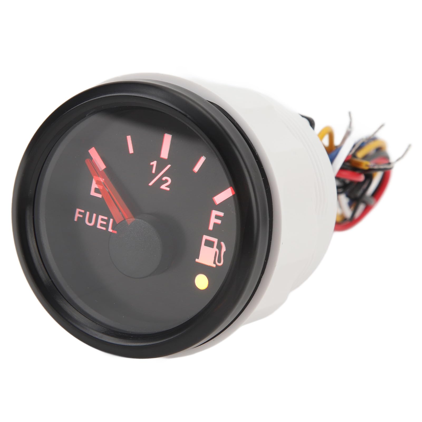 Jauge de Niveau de Carburant Universelle, Numérique, Compteur de Carburant Marin, 52mm, DC9-32V, 240-33ohm, pour Camping-car, Yachts, Bateaux de Pêche (Cadran noir Lunette noire)