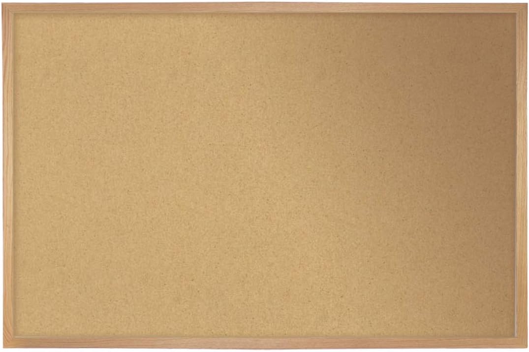 Ghent Natural Cork Bulletin Board - 36.0 x 46.5 - Wood Frame - Made in USA