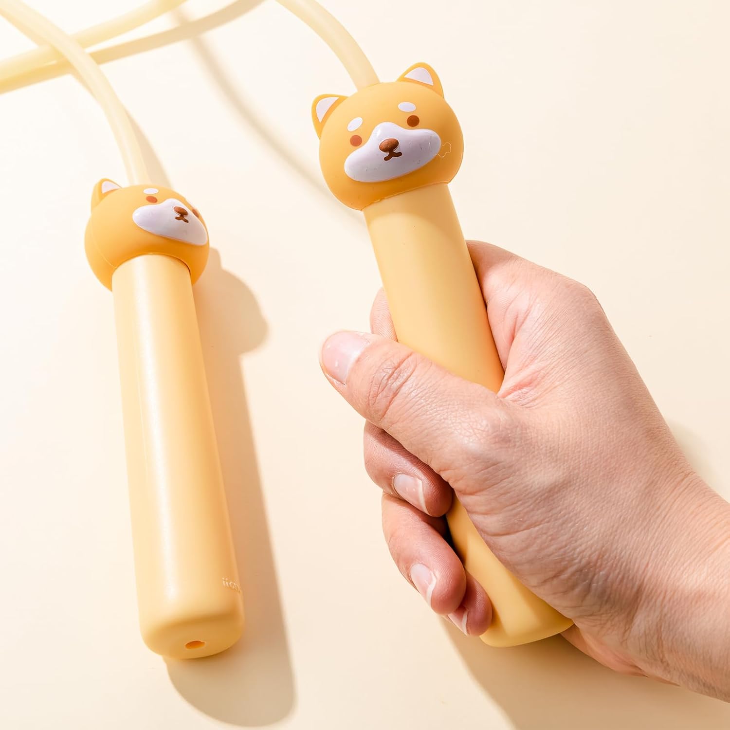 Kids Jump Rope with 3D Animal Handles, 2-Pack PVC Ropes with Unicorn & Puppy Silicone Heads, 9 Ft Adjustable, Lightweight, Tangle-Free, for Exercise, Physical Education, Ages 5+