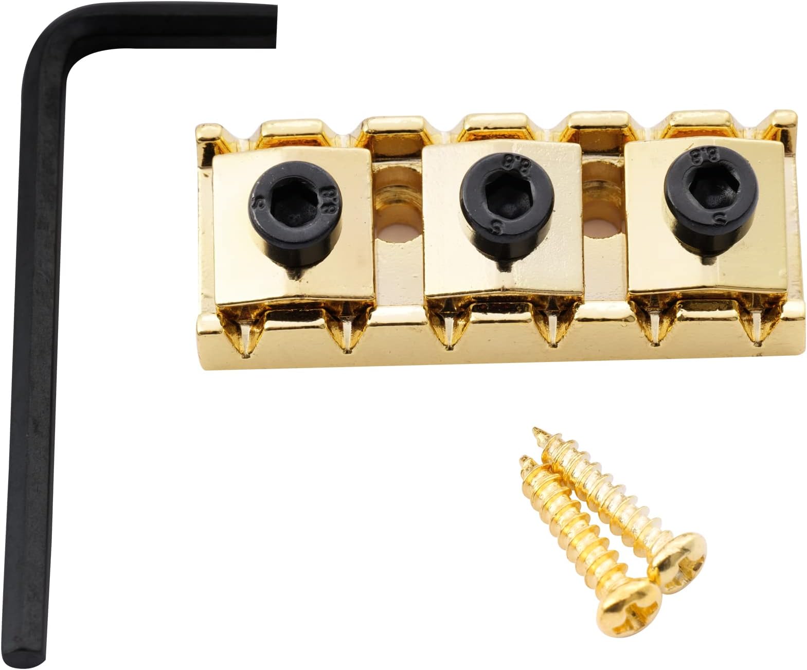 Musiclily Gold 42mm Metal Guitar Locking Nut for Floyd Rose Style Tremolo System