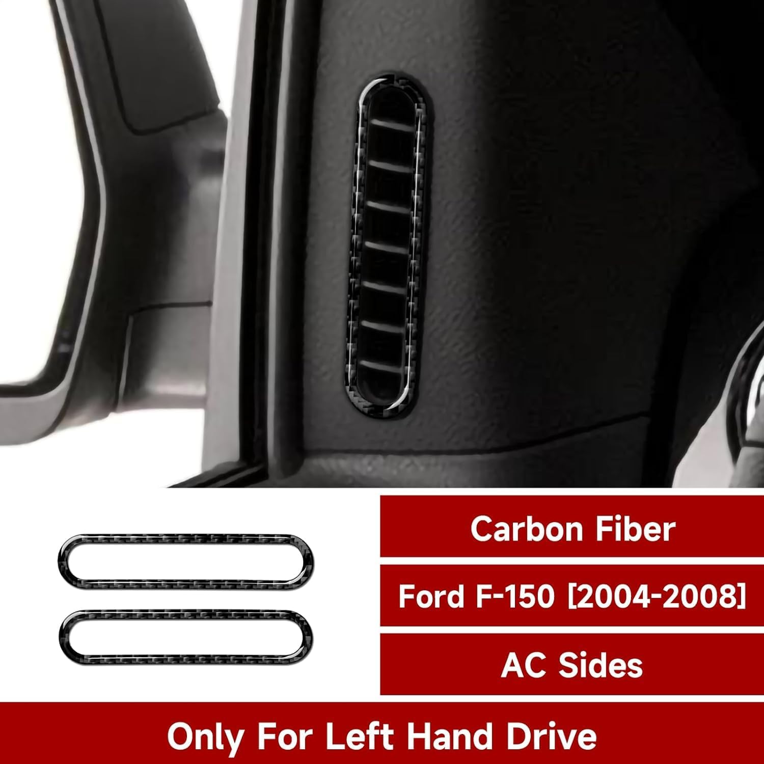 Car Air Vent Carbon Fiber Cover Trim Sticker for Ford F150 (2004-2008) / Lincoln Mark LT (2005-2008) Decal Accessories