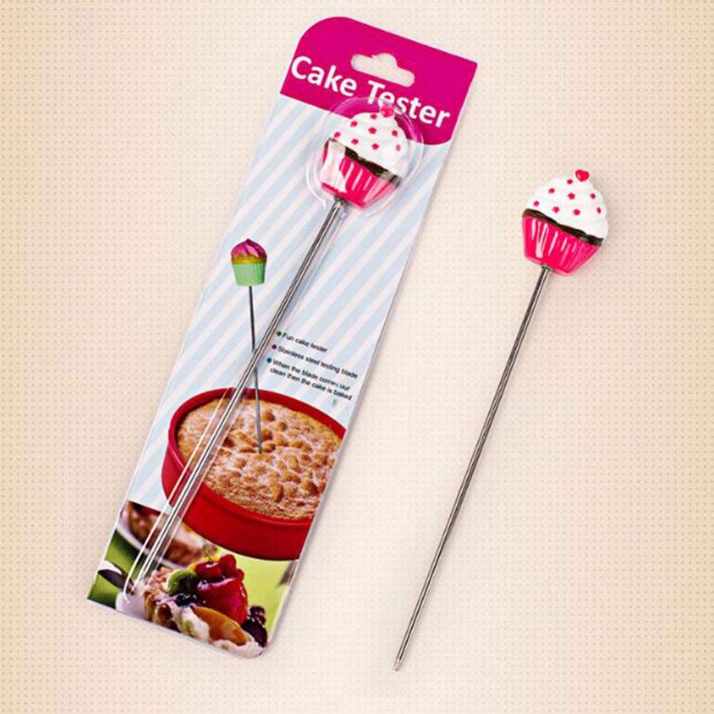 Hemoton 2pcs Stainless Steel Cake Tester Biscuit Stirring Pin Baking Tester Steel Probe for Bread Cake Baking Tool