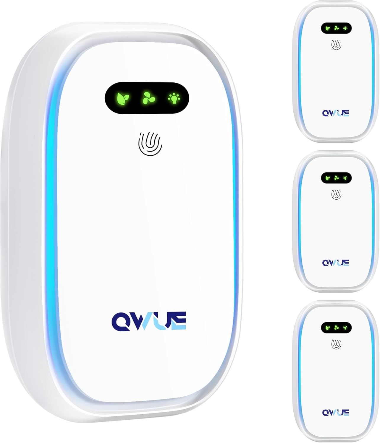 Plug in Air Purifier 4 Pack with Warm Night Light, Negative Ion Air Ionizer for Home Bedroom Office, Portable Mini Air Purifier, Quiet Odor Reducer for Smoke Dust Pet Smell